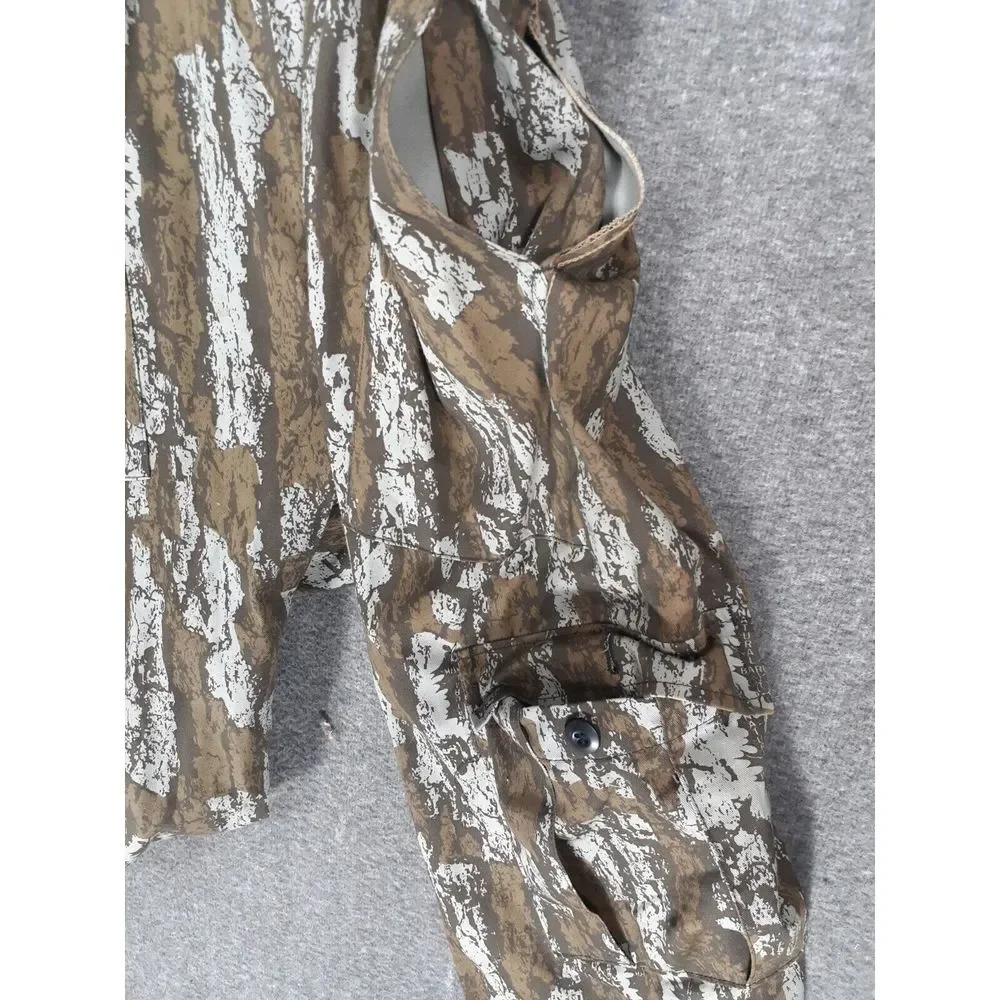 Vintage Charles Daly collection coveralls Adult XL Camoflauge natural bark‎ mens